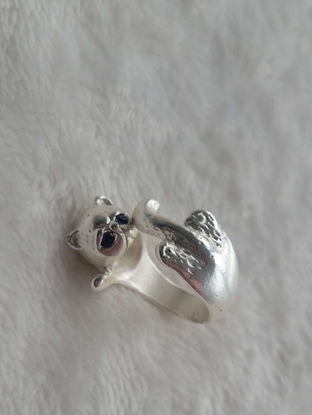 Silver Cat Wrap Ring - Women Jewelry